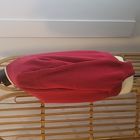 Eddie Bauer red men's sweater size large 100% cotton heavy weight crew neck - Picture 8 of 11